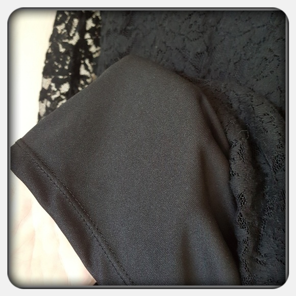 NWOT Woman's Black 3/4 Sleeve Lace Top Size 3X - Picture 4 of 7